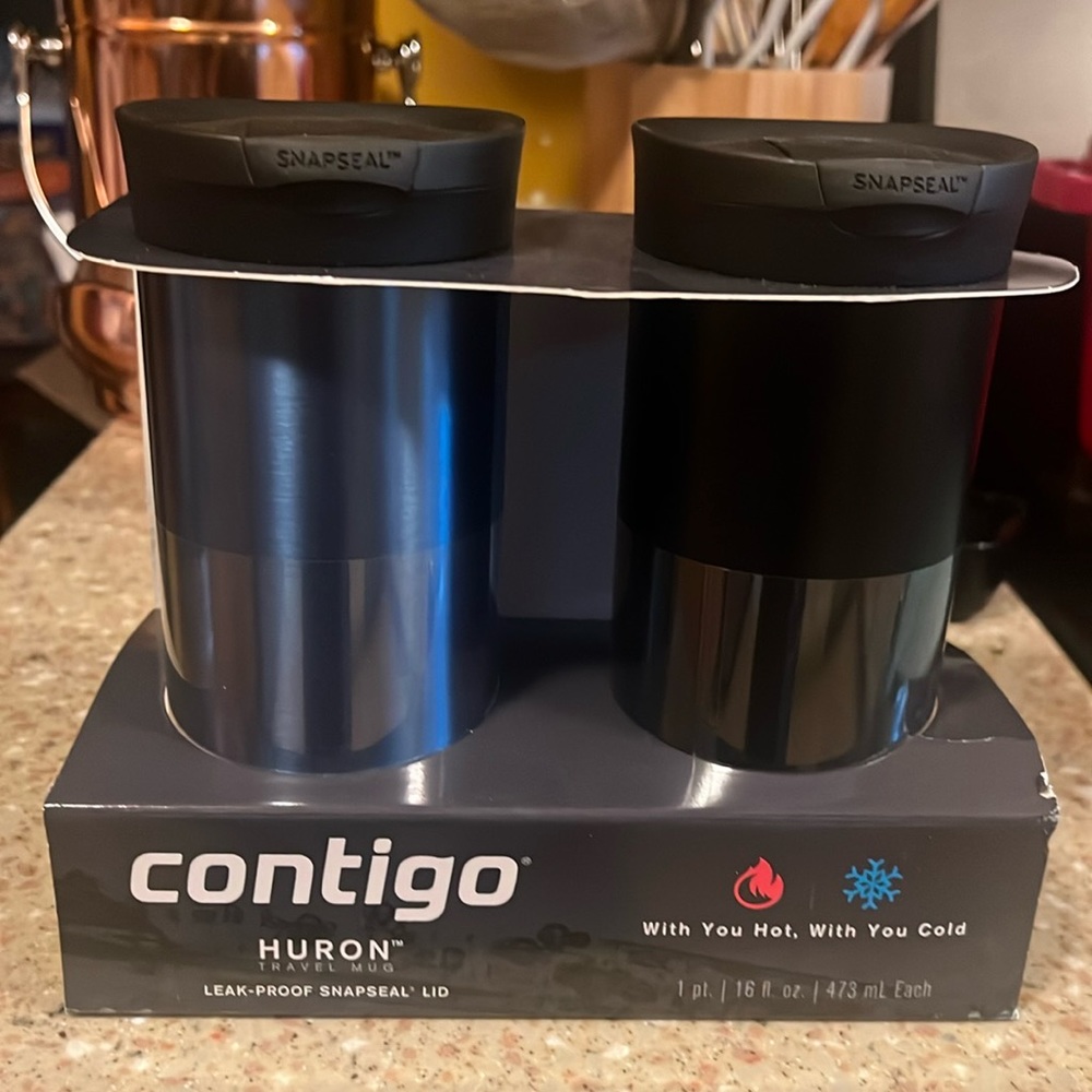 Contigo Huron Travel Mugs Leak-Proof Snapseal Lid